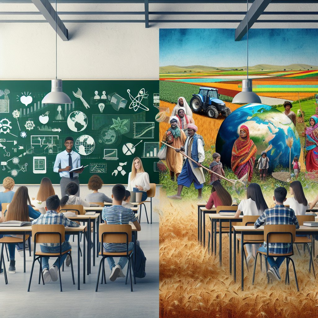 The role of education in improving global agricultural practices.